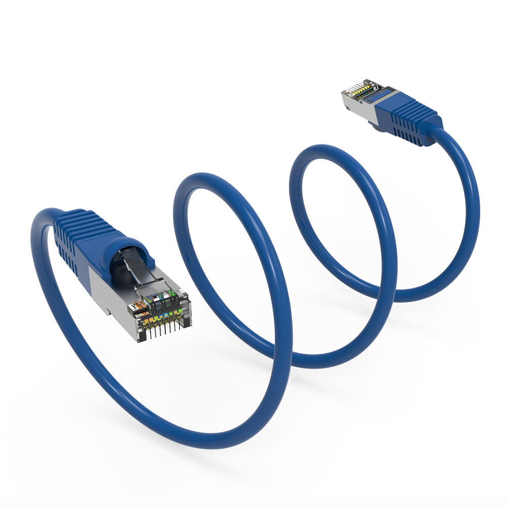 Nippon Labs Cat7 Shielded (SSTP) 600MHz Ethernet Network Booted Cable, 26AWG Gigabit LAN Network Cable RJ45 High Speed Patch Cable