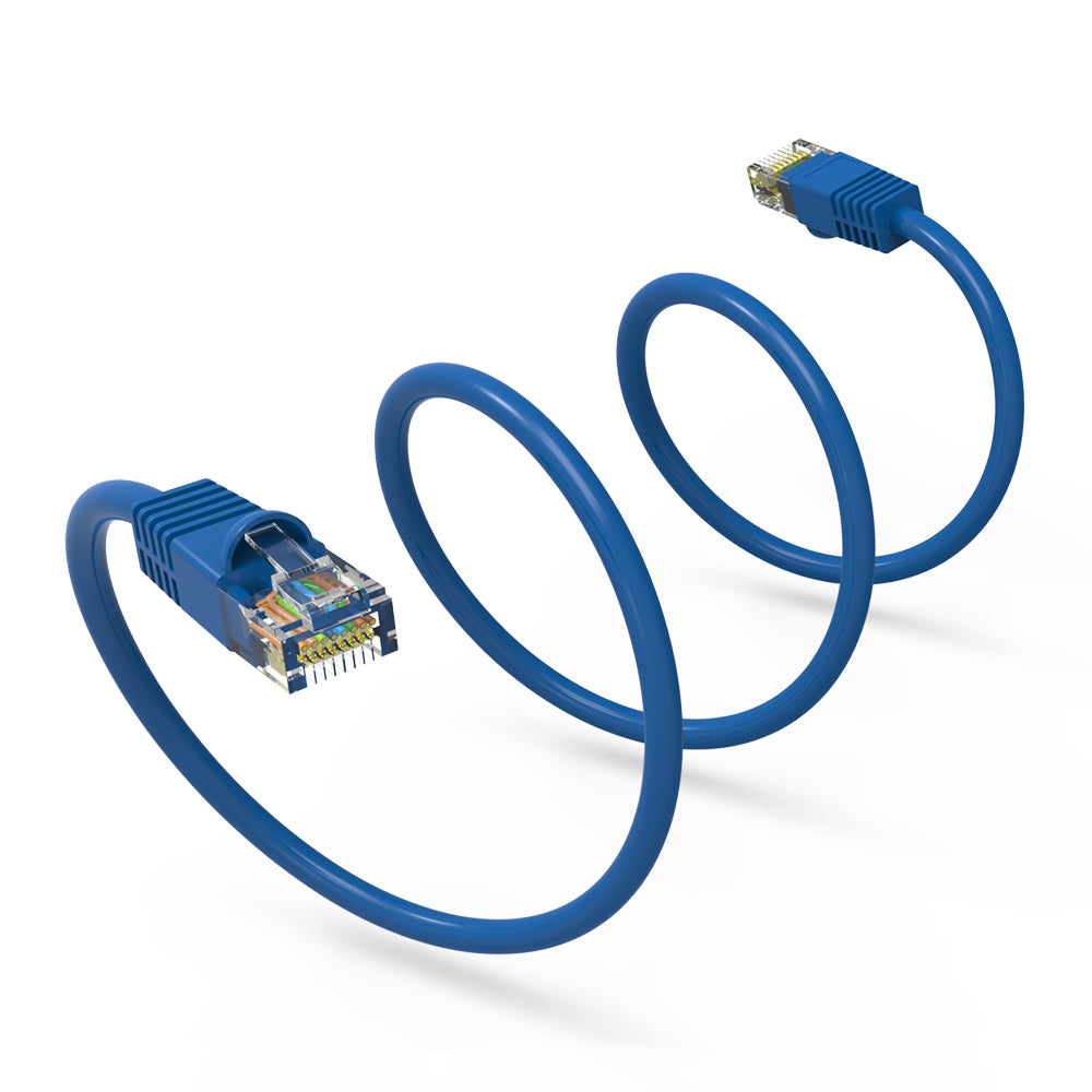 Nippon Labs Cat6 UTP Ethernet Network Booted Cable - Blue - 0.5 ft. ~ 200 ft. - 24AWG RJ45 Enhanced Cat 6 Patch Cable