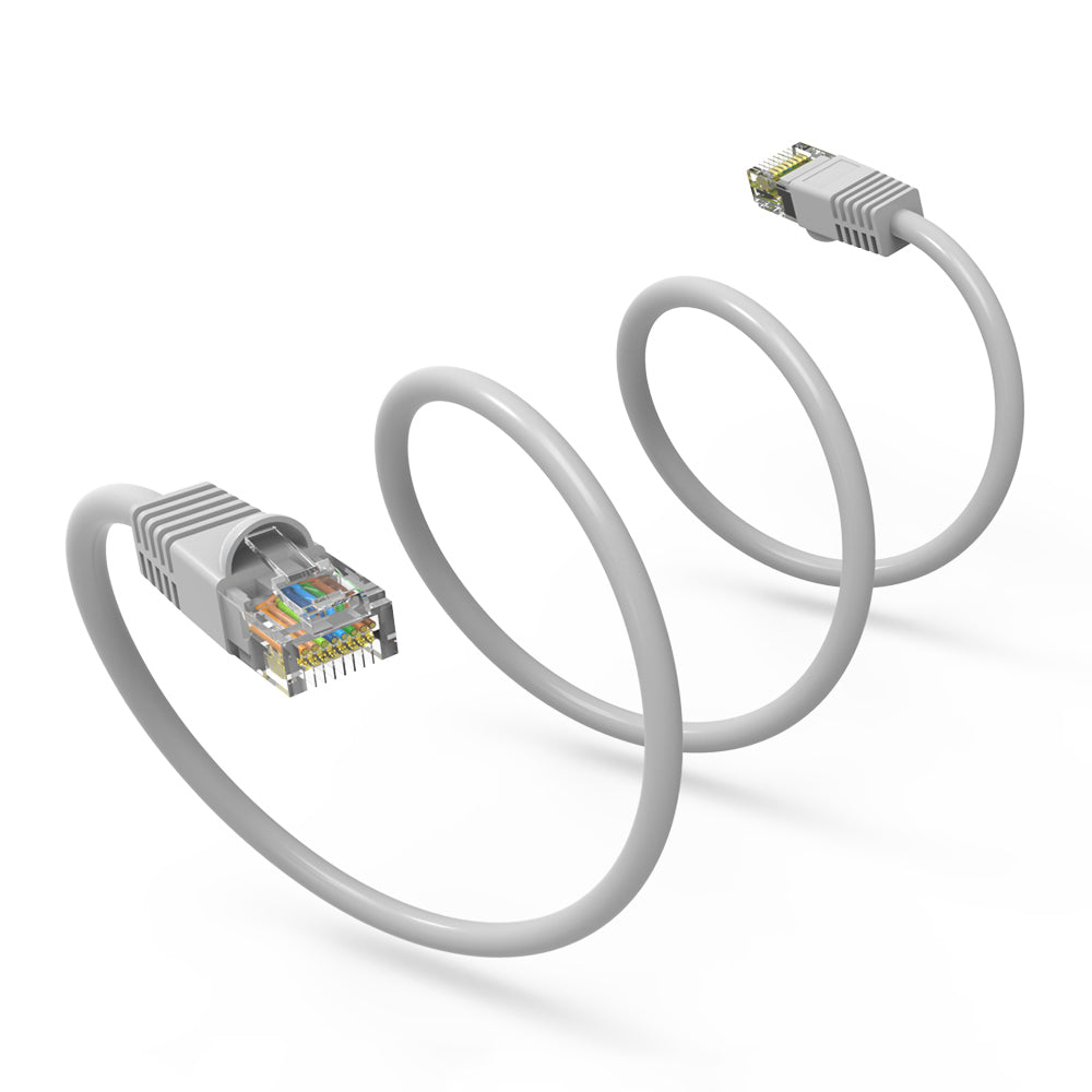 Nippon Labs Cat6 UTP Ethernet Network Booted Cable - Gray - 0.5 ft. ~ 200 ft. - 24AWG RJ45 Enhanced Cat 6 Patch Cable