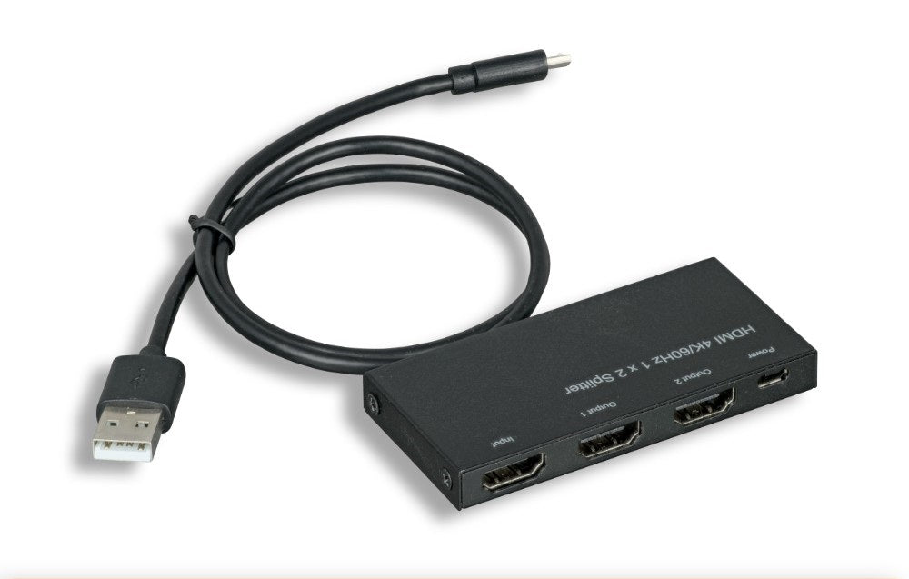 Nippon Labs 30S-10HM-13202-Y HDMI 1 X 2 Splitter 4K@60Hz,Black