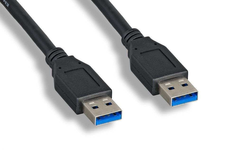 Nippon Labs 2 Packs USB 3.0 A/MALE to A/MALE CABLE BLACK COLOR 3FT.~ 15FT. (2 packs)