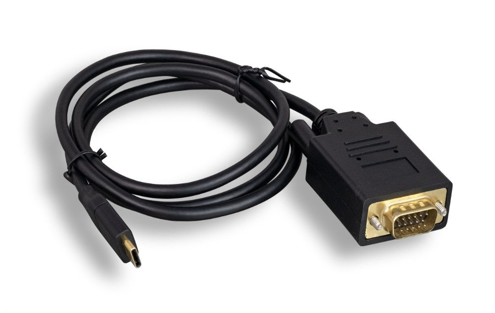Nippon Labs USB 3.1 Type C Male to VGA Male Cable, M-M, Black Adapter Cable