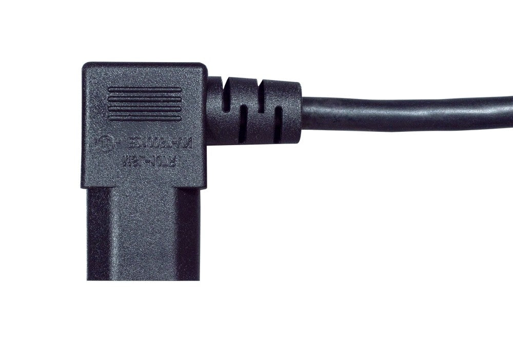 Nippon Labs 18 AWG Right Angle Standard Power Cord NEMA 5-15P To C13, 10A, 125V, Black Power Cable NEMA 5-15P to IEC-60320-C13 -3ft. ~ 15ft.