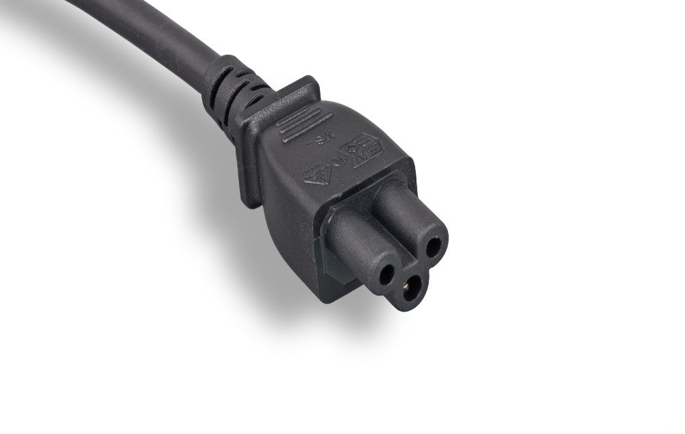 Nippon Labs 18 AWG 3 Prong US Notebook Power Cord NEMA 5-15P To C5, Black Power Cable 1ft. ~ 15ft.