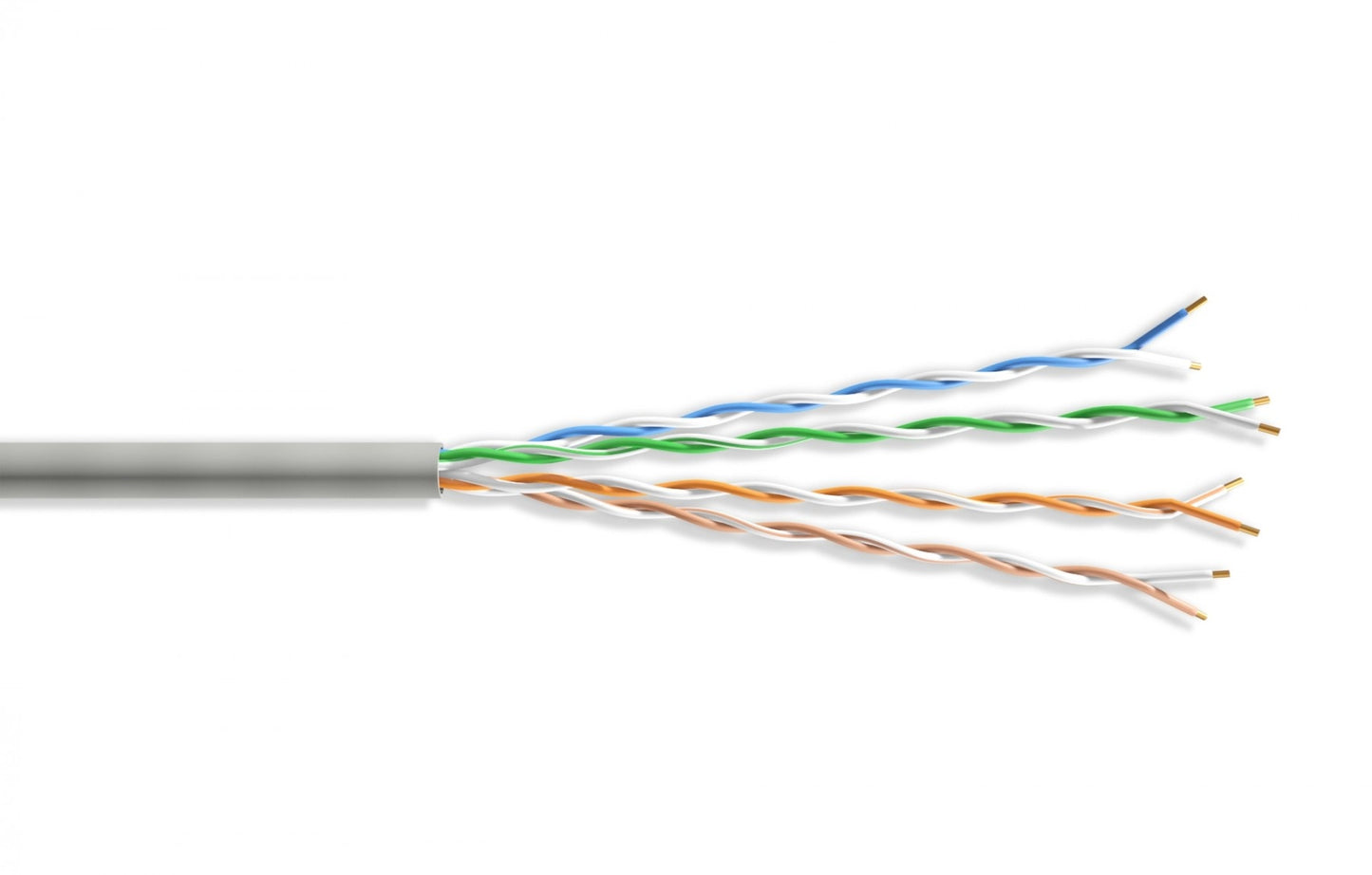 Nippon Labs 10G Slim Cat. 6a Ethernet Bulk Cable, Stranded UTP, 28 AWG, CM Rated,1000ft, Gray Color Networking Cable