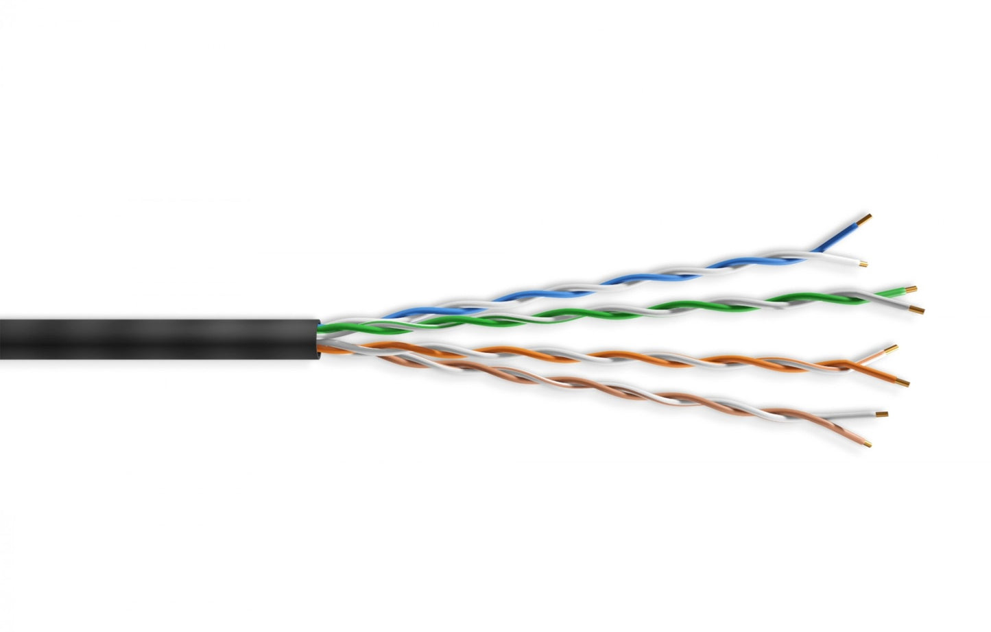 Nippon Labs 10G Slim Cat. 6a Ethernet Bulk Cable, Stranded UTP, 28 AWG, CM Rated,1000ft, Black Color Networking Cable 30SC6A-10X6-28-C6A2TH