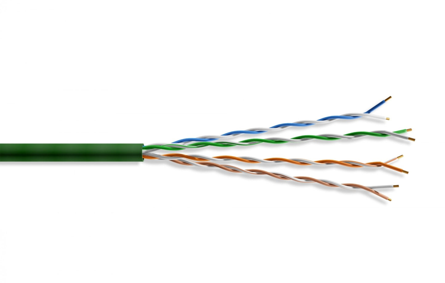 Nippon Labs 10G Slim Cat. 6a Ethernet Bulk Cable, Stranded UTP, 28 AWG, CM Rated,1000ft, Green Color Networking Cable 30SC6A-10X6-28-C6A3TH