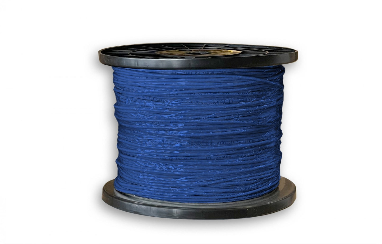 Nippon Labs 10G Slim Cat. 6a Ethernet Bulk Cable, Stranded UTP, 28 AWG, CM Rated,1000ft, Blue Color Networking Cable 30SC6A-10X6-28-C6A4TH