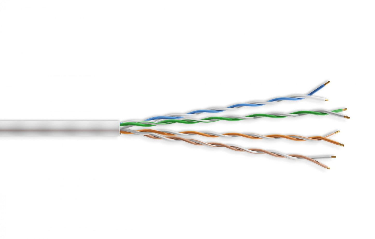 Nippon Labs 10G Slim Cat. 6a Ethernet Bulk Cable, Stranded UTP, 28 AWG, CM Rated,1000ft, White Color Networking Cable 30SC6A-10X6-28-C6A8TH