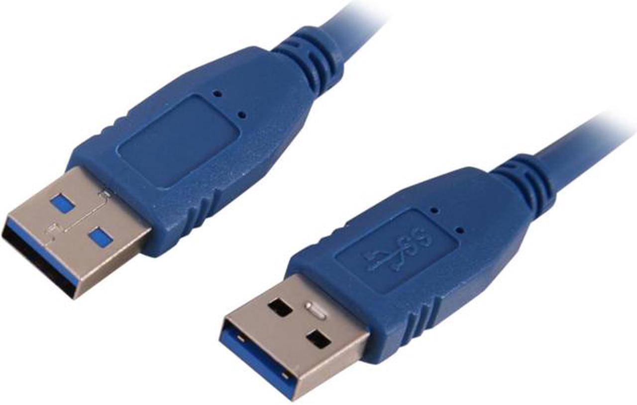 Nippon Labs 20USB3-1MMBLU-G 1ft. Blue USB 3.0 A Male to A Male Cable Gold Plated Connectors