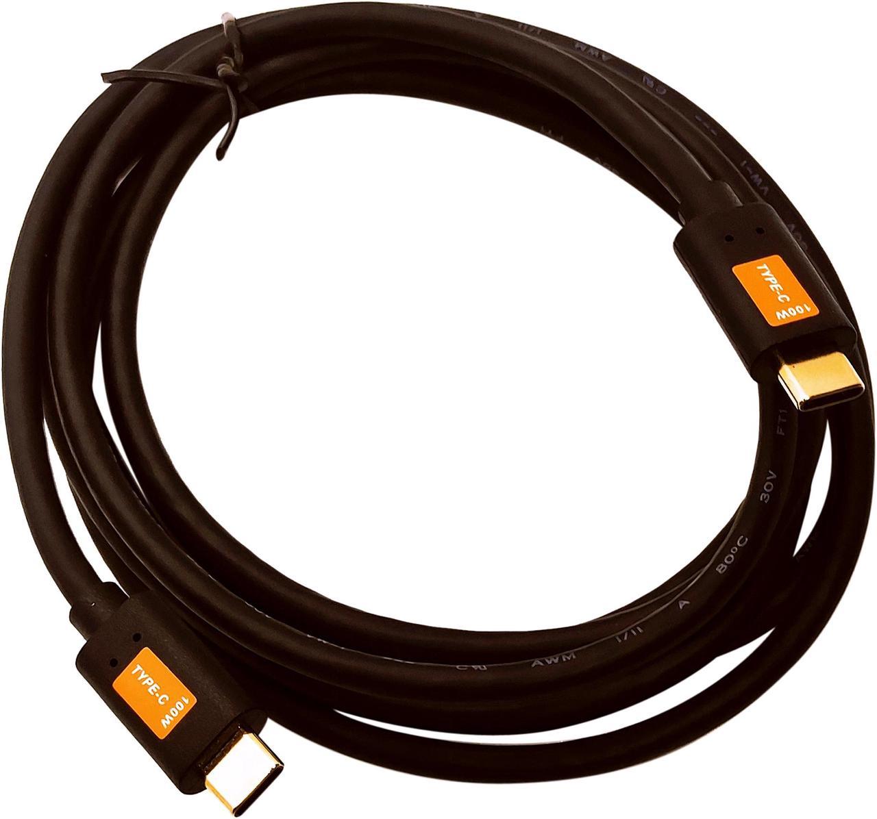 Nippon Labs USB Type C 3.1 (G2) Male to USB-C Male 100W Cable 10Gbps with Built-in E-Marker - Black 3ft. - 10ft.