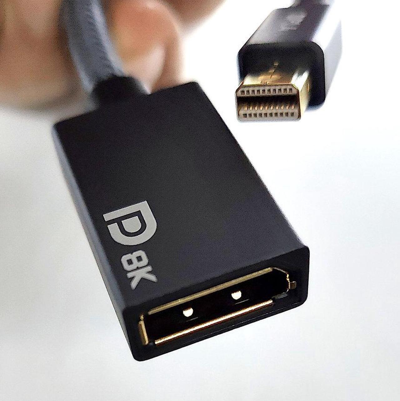 Nippon Labs Mini Displayport ( Male) to Display Port (Female) 8K 4K 60Hz ( 0.2M)- 20MDP-DP8K60-MF