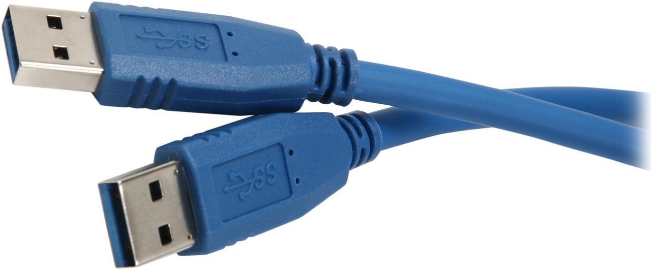 Nippon Labs Blue USB 3.0 A Male to A Male Cable, 3 feet ~ 10 feet.