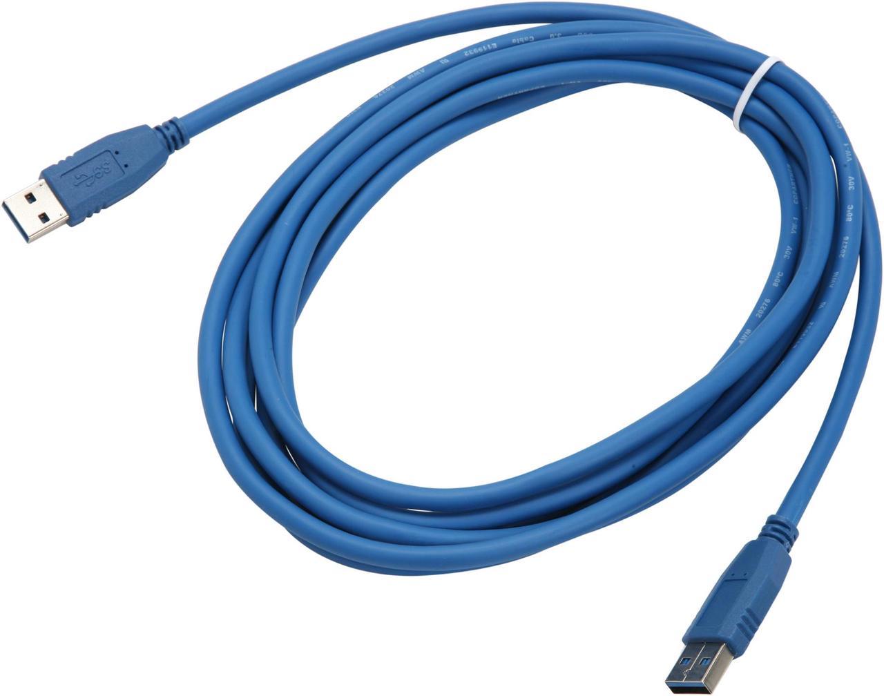 Nippon Labs Blue USB 3.0 A Male to A Male Cable, 3 feet ~ 10 feet.