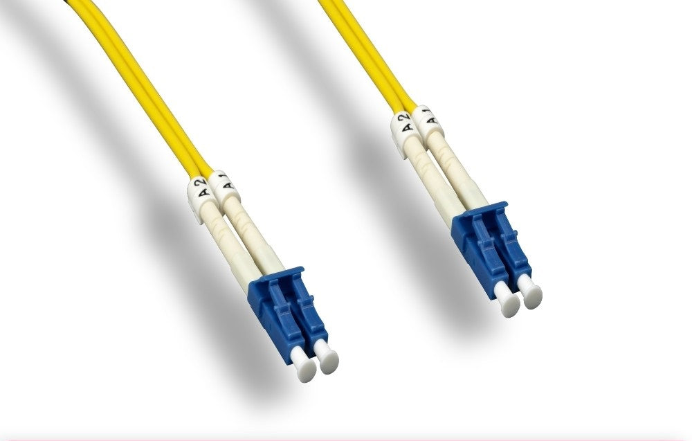 Nippon Labs OS2 Duplex Single Mode LC / LC 9 /125 Fiber Optic Cable 1M~30M, Yellow