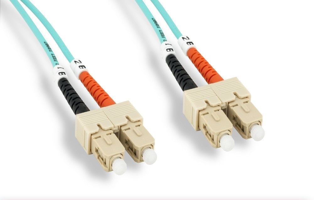 Nippon Labs SC / SC 10Gb 50/125 OM3 Duplex Multimode Fiber Optic Cable, 1M ~ 15M