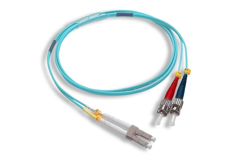 Nippon Labs LC / ST 10Gb 50/125 OM4 Duplex Multimode Fiber Optic Cable, 1M ~ 15M
