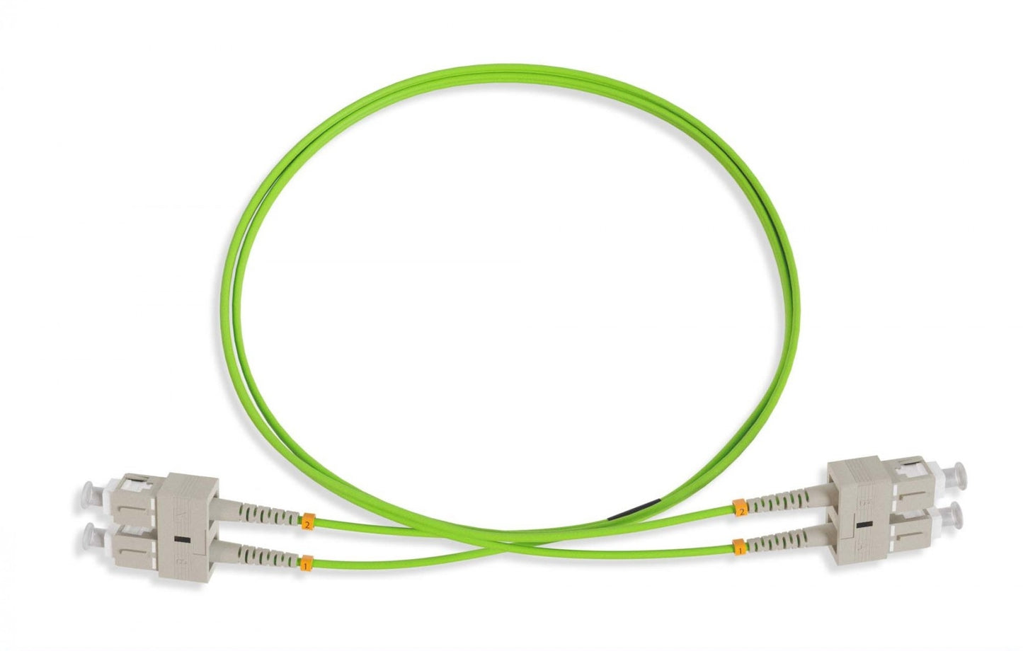 Nippon Labs OM5 SC/SC UPC LSZH/OFNR Dual-Rated Multimode Fiber Optic Patch Cable Lime Green, 1M~30M