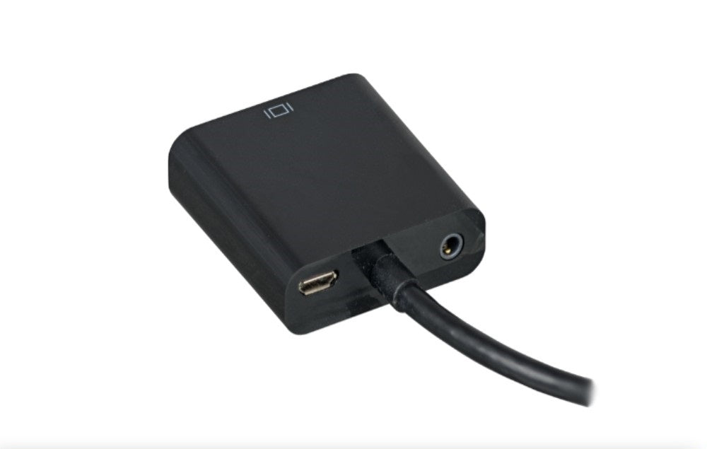 Nippon Labs HDMI To VGA Converter With Audio and Power, HDMI Male to VGA Female, Black Color Adapter 30HM-VGA201-BK