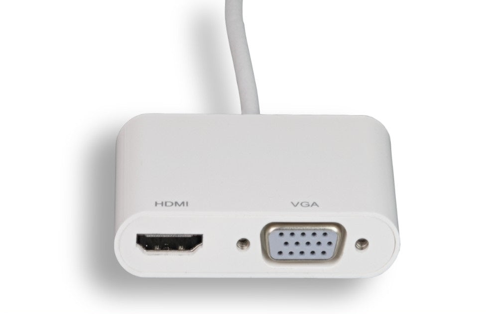 Nippon Labs USB 3.1 Type C To HDMI + VGA Adapter, White Type-C converter 30UC-CHMVGA