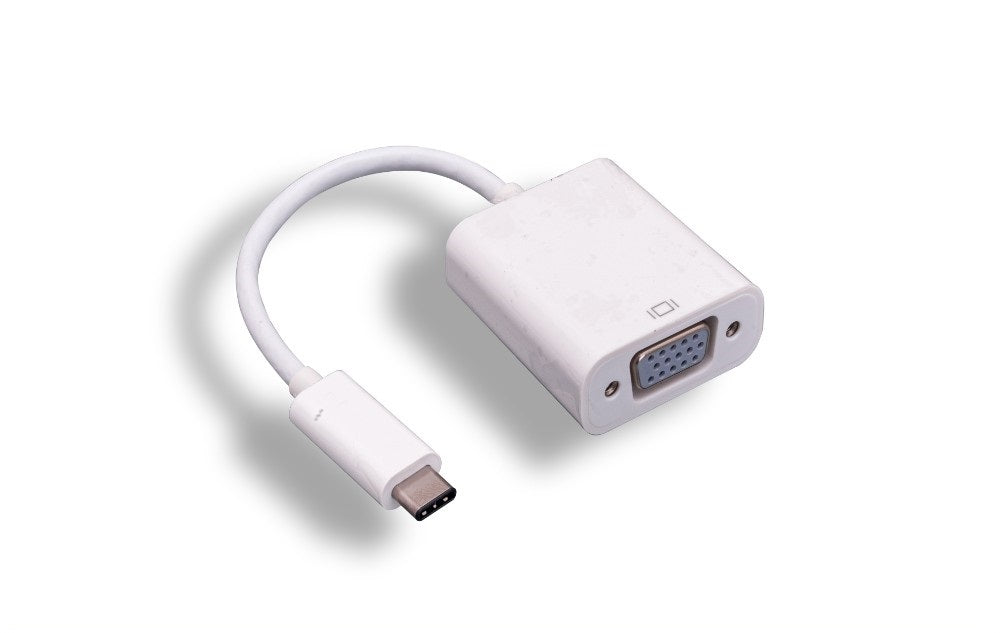 Nippon Labs USB 3.1 Type C To VGA Adapter, Supports 1920 x 1200 @60Hz, White Type-C converter 30UC-CVGA
