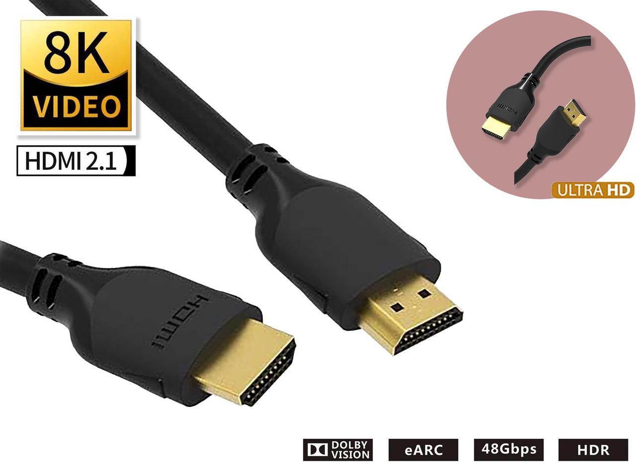 Nippon Labs 30AWG 8K HDMI Cable 3 ft.- 10f t. HDMI 2.1 Cable Real 8K, High Speed 48Gbps 8K(7680 x 4320)@60Hz, 4K@120Hz Dolby Vision, HDCP 2.2, 4:4:4 HDR, eARC Compatible with Apple TV, Samsung QLED TV