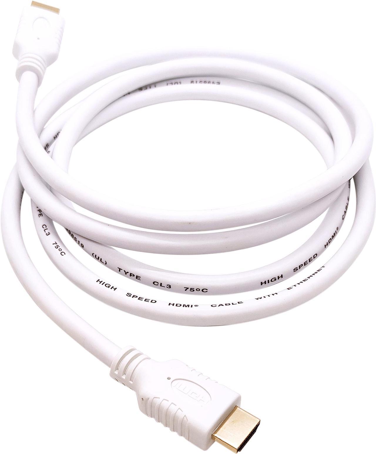 Nippon Labs 4K HDMI Cable 6 ft. - 25 ft. White HDMI 2.0 Cable, Supports 1080p, 3D, 2160p, 4K 60Hz, HDR, ARC, 18Gbps, CL3 for in-Wall Installation, 28AWG HDMI Cord for Most of HDMI Devices