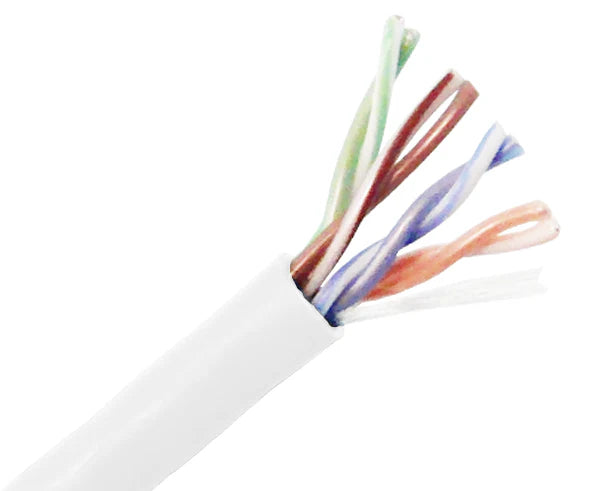 Nippon Labs CAT5E Plenum CMP Bulk Ethernet Cable, CMP UL Listed, Solid Copper UTP, 24 AWG, 350MHz, 1000FT Networking Cable