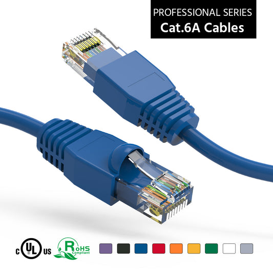 Nippon Labs Cat6A snagless Ethernet patch cable in blue