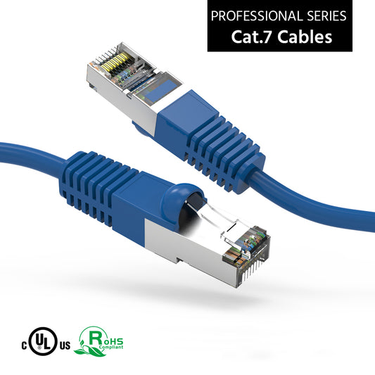 Nippon Labs Cat7 Shielded (SSTP) 600MHz Ethernet Network Booted Cable, 26AWG Gigabit LAN Network Cable RJ45 High Speed Patch Cable