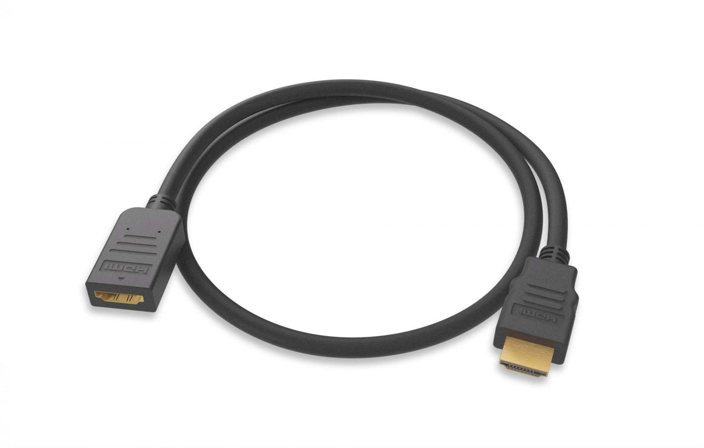 Nippon Labs High Speed HDMI Extension Cable 1.4 with Ethernet 30AWG, HDMI A Male to HDMI A Female 8 Inch. Black HDMI with Dust Caps, 30HME-10HM-01228-8IN