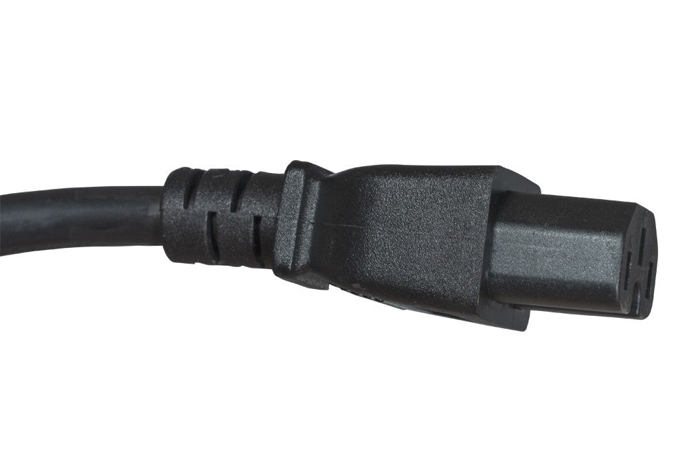 Nippon Labs 14 AWG NEMA 5-15P To C15 Power Cord, SJT, 15A/125V, Black NEMA 5-15P to IEC-60320-C15 Power Cable - 2FT. ~ 15FT.