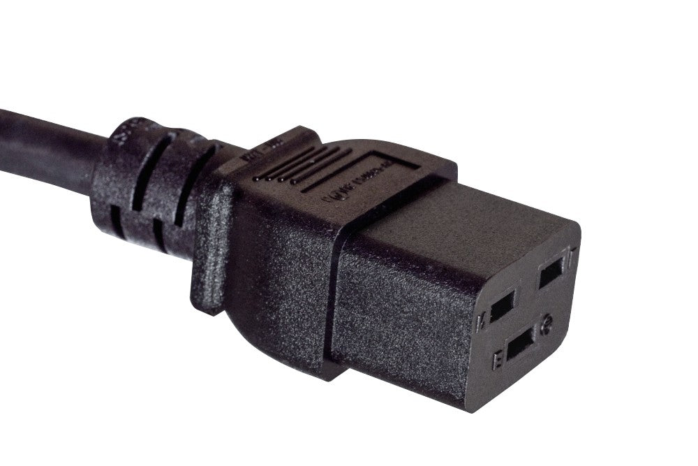 Nippon Labs 14 AWG NEMA 5-15P To C19 Power Cord, SJT, 15A/125V, NEMA 5-15P to IEC-60320-C19, Black 3ft. ~ 15ft. Power Cable