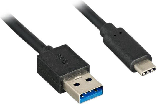 Nippon Labs USB Type C 3.1 Gen 2 Male to Type A Male Cable 28AWG+24AWG, 10Gbps, 3A, Gold plated connectors - Black USB Type-C to A Cable