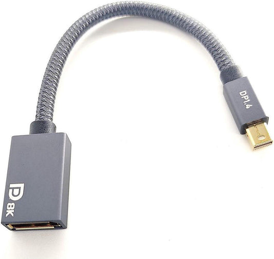 Nippon Labs Mini Displayport ( Male) to Display Port (Female) 8K 4K 60Hz ( 0.2M)- 20MDP-DP8K60-MF