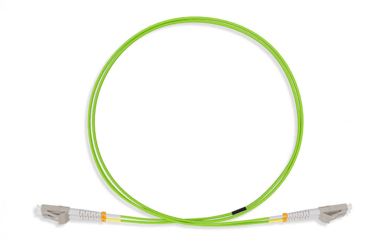 Nippon Labs OM5 LC/LC UPC LSZH/OFNR Dual-Rated Multimode Fiber Optic Patch Cable Lime Green, 0.5M ~ 50M