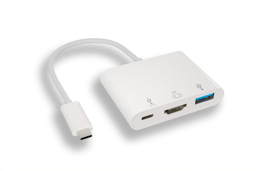 Nippon Labs USB3.1 Type-C To USB3.0+HDMI+Type-C 3-in-1 Splitter Adapter, USB PD 100W Converter