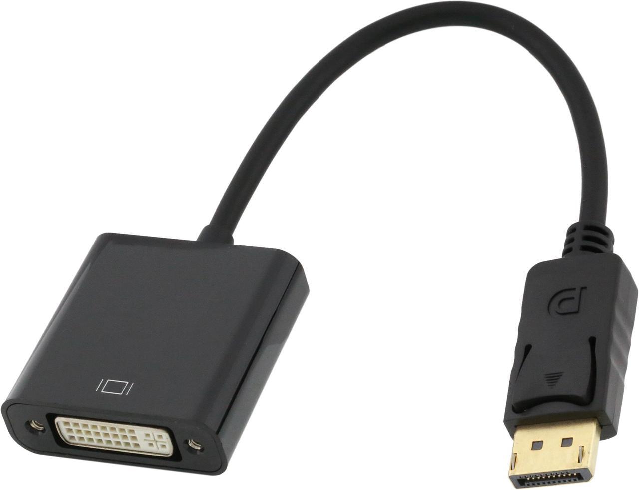 Nippon Labs 20AD-DPDVI-MF DisplayPort to DVI Converter Cable with Latch, DisplayPort 1.2 to DVI Converter Adapter for DP-enabled Computers - 1920 x 1080@60Hz