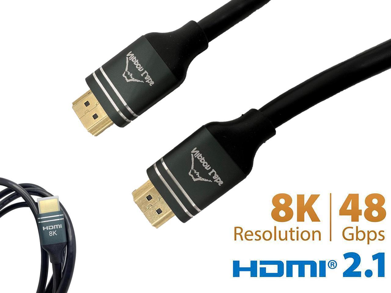 Nippon Labs 8K HDMI Cable 3ft. - 15ft. HDMI 2.1 Cable Real 8K, High Speed 48Gbps 8K(7680x4320)@60Hz, 4K@120Hz Dolby Vision, HDCP 2.2, 4:4:4 HDR, eARC Compatible with Apple TV, Samsung QLED TV