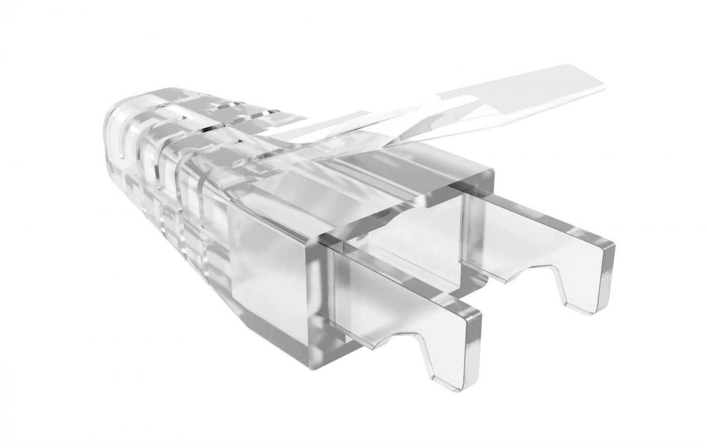 Nippon Labs Mini Cat.6 & Cat.6a RJ-45 Snag Proof Strain Relief Boot Clear, 50pcs/bag, Clear Color