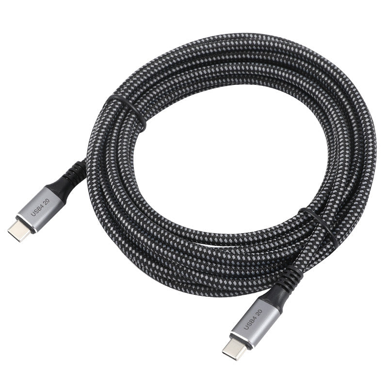 Nippon Labs 2m (6.56ft) USB 4.0 Gen2 Full-feature Type C M/M 20G 4K@60Hz USB C male to male Cable 240W(48V 5A) power charging Type C Cable