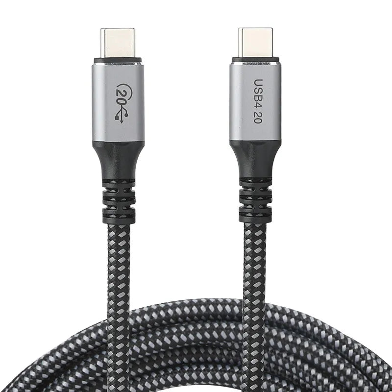 Nippon Labs 2m (6.56ft) USB 4.0 Gen2 Full-feature Type C M/M 20G 4K@60Hz USB C male to male Cable 240W(48V 5A) power charging Type C Cable